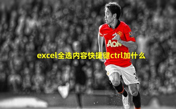 excel全选内容快捷键ctrl加什么