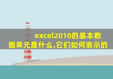 excel2010的基本数据单元是什么,它们如何表示的