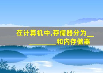 在计算机中,存储器分为__________和内存储器