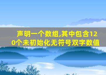 声明一个数组,其中包含120个未初始化无符号双字数值