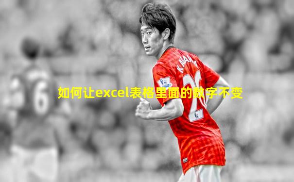 如何让excel表格里面的数字不变