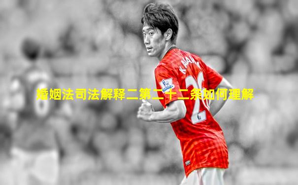婚姻法司法解释二第二十二条如何理解