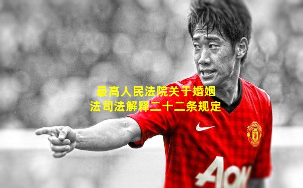 最高人民法院关于婚姻法司法解释二十二条规定