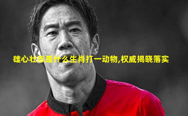 雄心壮志是什么生肖打一动物,权威揭晓落实